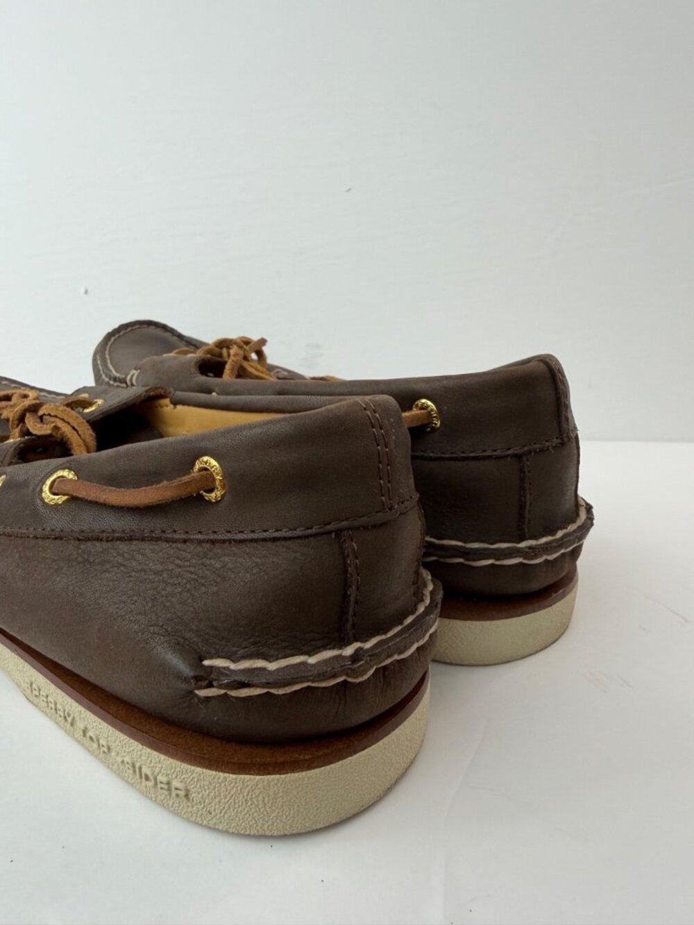 Sperry Men's Gold Cup Authentic Original Boat Shoes 11M Brown Leather Slip On - Picture 7 of 10